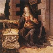 LEONARDO da Vinci Annunciation (detail) sg77